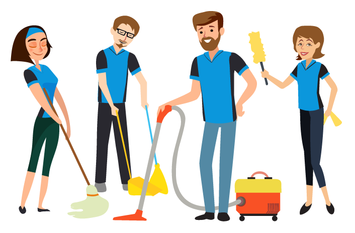 home and office cleaning company crew
